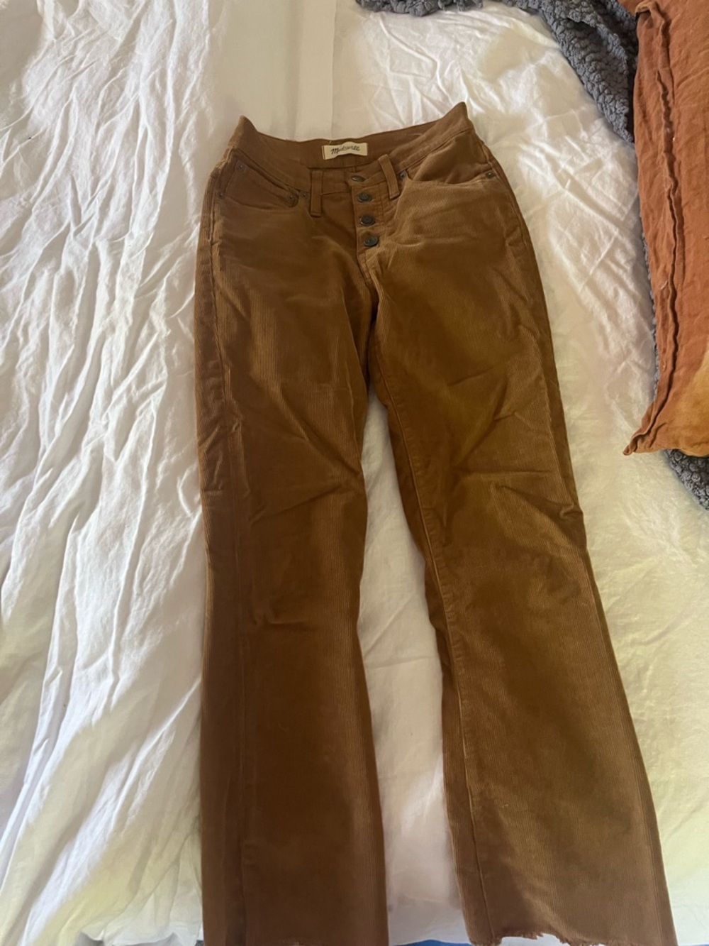 Madewell Brown Corduroy Cali Demi Boot Pants